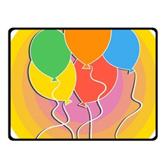 Birthday Party Balloons Colourful Cartoon Illustration Of A Bunch Of Party Balloon Fleece Blanket (small) by Nexatart