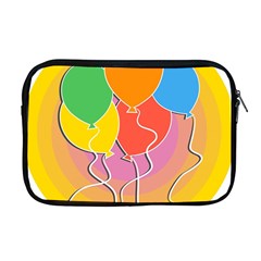 Birthday Party Balloons Colourful Cartoon Illustration Of A Bunch Of Party Balloon Apple Macbook Pro 17  Zipper Case