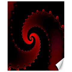 Red Fractal Spiral Canvas 16  X 20   by Nexatart