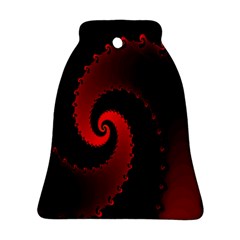 Red Fractal Spiral Bell Ornament (two Sides)