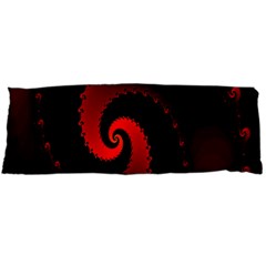 Red Fractal Spiral Body Pillow Case (dakimakura) by Nexatart