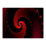 Red Fractal Spiral Double Sided Flano Blanket (Mini)  35 x27  Blanket Front