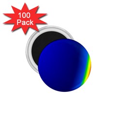 Blue Wallpaper With Rainbow 1 75  Magnets (100 Pack)  by Nexatart