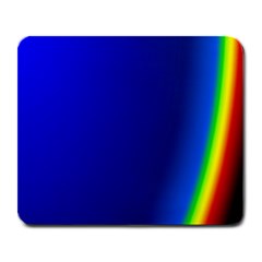 Blue Wallpaper With Rainbow Large Mousepads by Nexatart