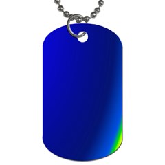 Blue Wallpaper With Rainbow Dog Tag (two Sides) by Nexatart