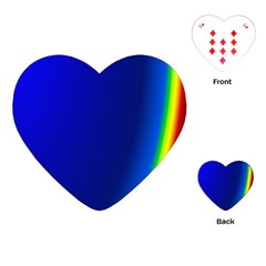 Blue Wallpaper With Rainbow Playing Cards (heart) 