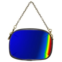 Blue Wallpaper With Rainbow Chain Purses (two Sides)  by Nexatart