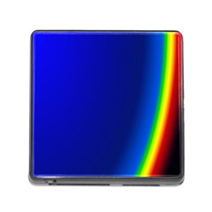 Blue Wallpaper With Rainbow Memory Card Reader (square)