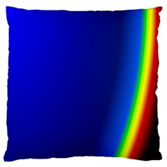 Blue Wallpaper With Rainbow Standard Flano Cushion Case (one Side) by Nexatart