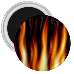 Dark Flame Pattern 3  Magnets by Nexatart