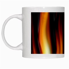 Dark Flame Pattern White Mugs by Nexatart