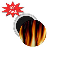 Dark Flame Pattern 1 75  Magnets (100 Pack)  by Nexatart