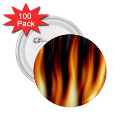 Dark Flame Pattern 2 25  Buttons (100 Pack)  by Nexatart