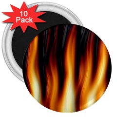 Dark Flame Pattern 3  Magnets (10 Pack)  by Nexatart