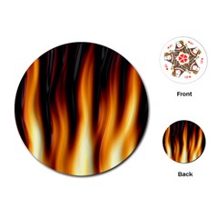 Dark Flame Pattern Playing Cards (round)  by Nexatart