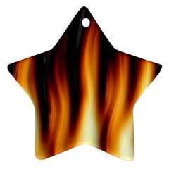 Dark Flame Pattern Star Ornament (two Sides) by Nexatart