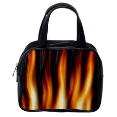 Dark Flame Pattern Classic Handbags (one Side) by Nexatart