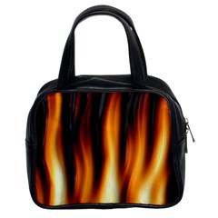 Dark Flame Pattern Classic Handbags (2 Sides) by Nexatart