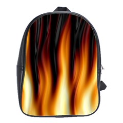 Dark Flame Pattern School Bags(large)  by Nexatart