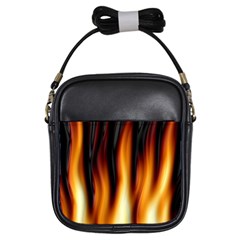 Dark Flame Pattern Girls Sling Bags by Nexatart