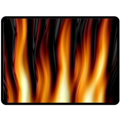 Dark Flame Pattern Fleece Blanket (large)  by Nexatart