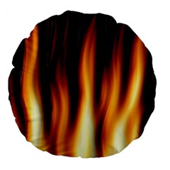 Dark Flame Pattern Large 18  Premium Flano Round Cushions by Nexatart