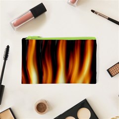 Dark Flame Pattern Cosmetic Bag (xs) by Nexatart