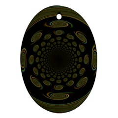 Dark Portal Fractal Esque Background Ornament (oval) by Nexatart