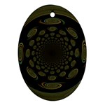 Dark Portal Fractal Esque Background Oval Ornament (Two Sides) Front