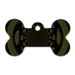 Dark Portal Fractal Esque Background Dog Tag Bone (One Side) Front