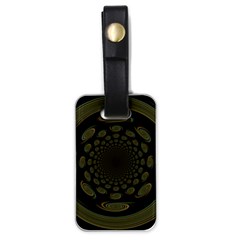 Dark Portal Fractal Esque Background Luggage Tags (one Side)  by Nexatart