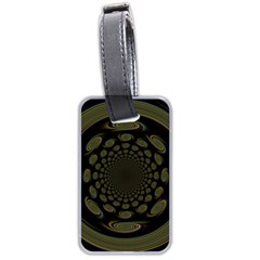 Dark Portal Fractal Esque Background Luggage Tags (two Sides) by Nexatart