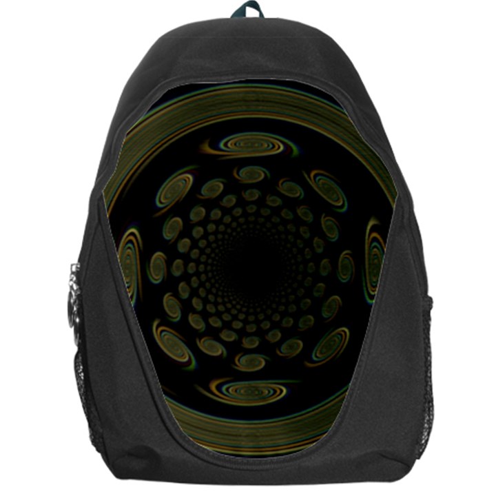 Dark Portal Fractal Esque Background Backpack Bag