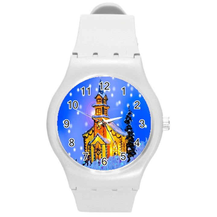 Winter Church Round Plastic Sport Watch (M)