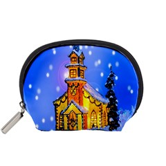 Winter Church Accessory Pouches (small)  by Nexatart