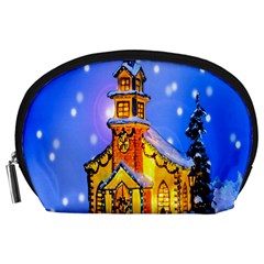 Winter Church Accessory Pouches (large)  by Nexatart