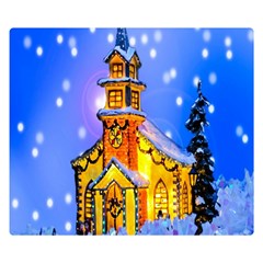 Winter Church Double Sided Flano Blanket (small)  by Nexatart