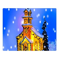 Winter Church Double Sided Flano Blanket (large)  by Nexatart