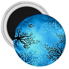 Blue Night Portrait Background 3  Magnets by Nexatart