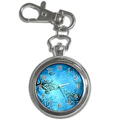 Blue Night Portrait Background Key Chain Watches by Nexatart