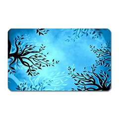 Blue Night Portrait Background Magnet (rectangular) by Nexatart