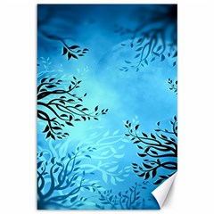 Blue Night Portrait Background Canvas 12  X 18   by Nexatart