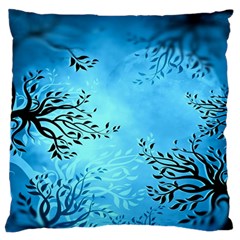 Blue Night Portrait Background Large Flano Cushion Case (one Side) by Nexatart