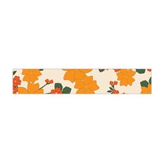 Vintage Floral Wallpaper Background In Shades Of Orange Flano Scarf (mini) by Nexatart