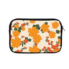 Vintage Floral Wallpaper Background In Shades Of Orange Apple Macbook Pro 13  Zipper Case by Nexatart