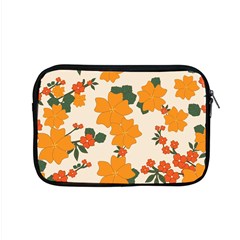 Vintage Floral Wallpaper Background In Shades Of Orange Apple Macbook Pro 15  Zipper Case by Nexatart