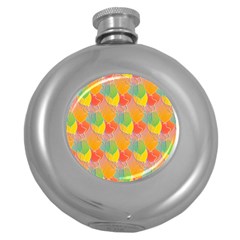 Birthday Balloons Round Hip Flask (5 Oz) by Nexatart