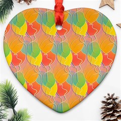 Birthday Balloons Heart Ornament (two Sides) by Nexatart