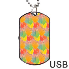 Birthday Balloons Dog Tag Usb Flash (one Side) by Nexatart