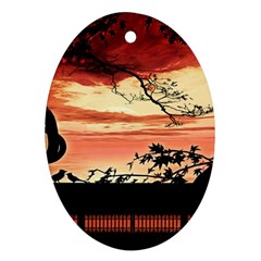 Autumn Song Autumn Spreading Its Wings All Around Ornament (oval) by Nexatart